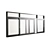 Sleek Aluminum Sliding Doors & Windows 3D model small image 2