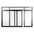 Sleek Aluminum Sliding Doors & Windows 3D model small image 4