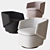 Modern Crescent Swivel Chair 3D model small image 2