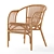 Colonial Rattan Chair 3D model small image 1