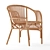 Colonial Rattan Chair 3D model small image 2