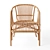 Colonial Rattan Chair 3D model small image 4
