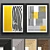  Elegant Textured Art Frames - Set of 2 3D model small image 1