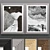 Modern Art Frame Set - 2 Frames with Textured Design 3D model small image 1