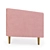 Blush Pink Channel Back Sacha Chair: Stylish and Comfortable 3D model small image 3