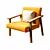 Elegant Armchair by PRADDY/DORSEY 3D model small image 1