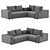 Modern Gray Corner Sofa 3D model small image 1