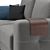Modern Gray Corner Sofa 3D model small image 3