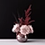 Elegant Dahlia Bouquet in Vase 3D model small image 3