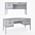 City Oak Writing Desk Set 3D model small image 8