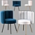 Elegant Torii Dining Chairs by Minotti 3D model small image 1