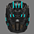  Futuristic Battle Helmet 3D model small image 1