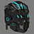  Futuristic Battle Helmet 3D model small image 2