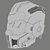  Futuristic Battle Helmet 3D model small image 5