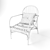 Mina Natural Rattan Armchair 3D model small image 2