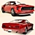 Vintage American Muscle: Ford Mustang Boss 429 3D model small image 1