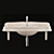 Janson Wall-Mount Porcelain Sink 3D model small image 2