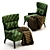 Kano Velvet Accent Chair 3D model small image 2