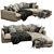 Marac Leather Sofa Malibu: Luxurious Contemporary Design 3D model small image 2