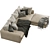 Marac Leather Sofa Malibu: Luxurious Contemporary Design 3D model small image 3