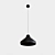 Elegancka lampa wisząca CAT'S HAT – czarna 3D model small image 6