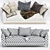 Scandi White Sofa: Modern Nordic Design 3D model small image 3