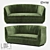 LoftDesign 1689 Wooden Fabric Sofa 3D model small image 1