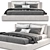RH Cloud Slipcovered Platform Bed: Luxurious Comfort & Contemporary Design 3D model small image 1