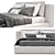 RH Cloud Slipcovered Platform Bed: Luxurious Comfort & Contemporary Design 3D model small image 3