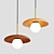 Natural Wood Pendant Light 3D model small image 2