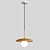 Natural Wood Pendant Light 3D model small image 3