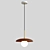 Natural Wood Pendant Light 3D model small image 4