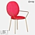 LoftDesigne Metal & Fabric Chair 3D model small image 1