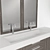 Mercer Island Ash Gray Bathroom Vanity 3D model small image 3