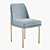 Modern Metal Frame Dining Chair 3D model small image 4