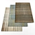 Assorted Carpet Collection: 5 Textured Designs 3D model small image 1