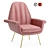 Summit Blush Artisan Velvet Chair 3D model small image 1