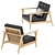 Elegant Armchair with Sleek Design 3D model small image 4