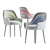 Elegant Charisse Dining Chair 3D model small image 1