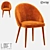 Loft Chair 35364: Modern Metal and Fabric Seating 3D model small image 1