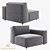 Title: Modular Arm Chair: Sleek Design & Plush Comfort 3D model small image 1