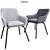 Lozanna Dark Chair: Stylish and Modern 3D model small image 1