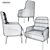 Modern Tirolo Gill Armchair 3D model small image 3