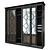 Sleek Sliding Wardrobe with SKM-80 System 3D model small image 3