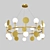 Elegant Glass and Metal Chandelier 3D model small image 1