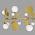 Elegant Glass and Metal Chandelier 3D model small image 2