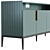 Urban Stylish Media Console with 4 Swinging Fronts 3D model small image 2