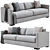 Modern Belmon Sofa: 240cm Meridiani 3D model small image 4