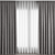 Voil Gray Curtain Set 02: 3D Model with Textures 3D model small image 1