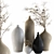 Elegant Vase Set with Branch 3D model small image 1